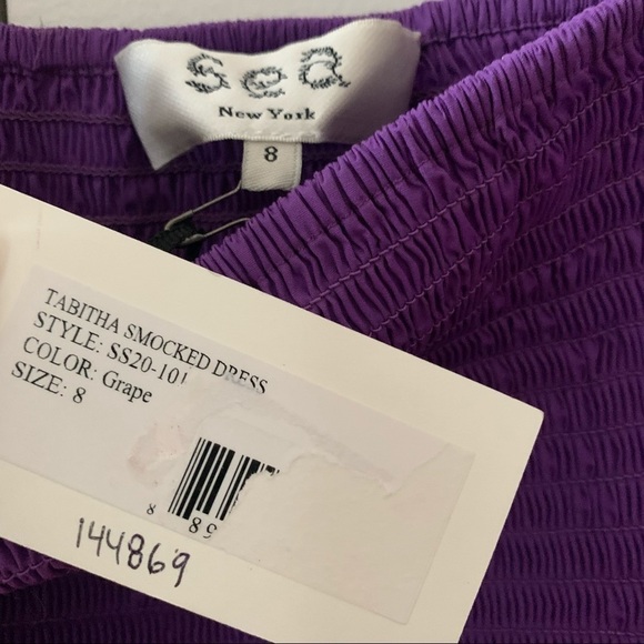 Sea New York Tabitha Smocked Dress Grape - Picture 10 of 12
